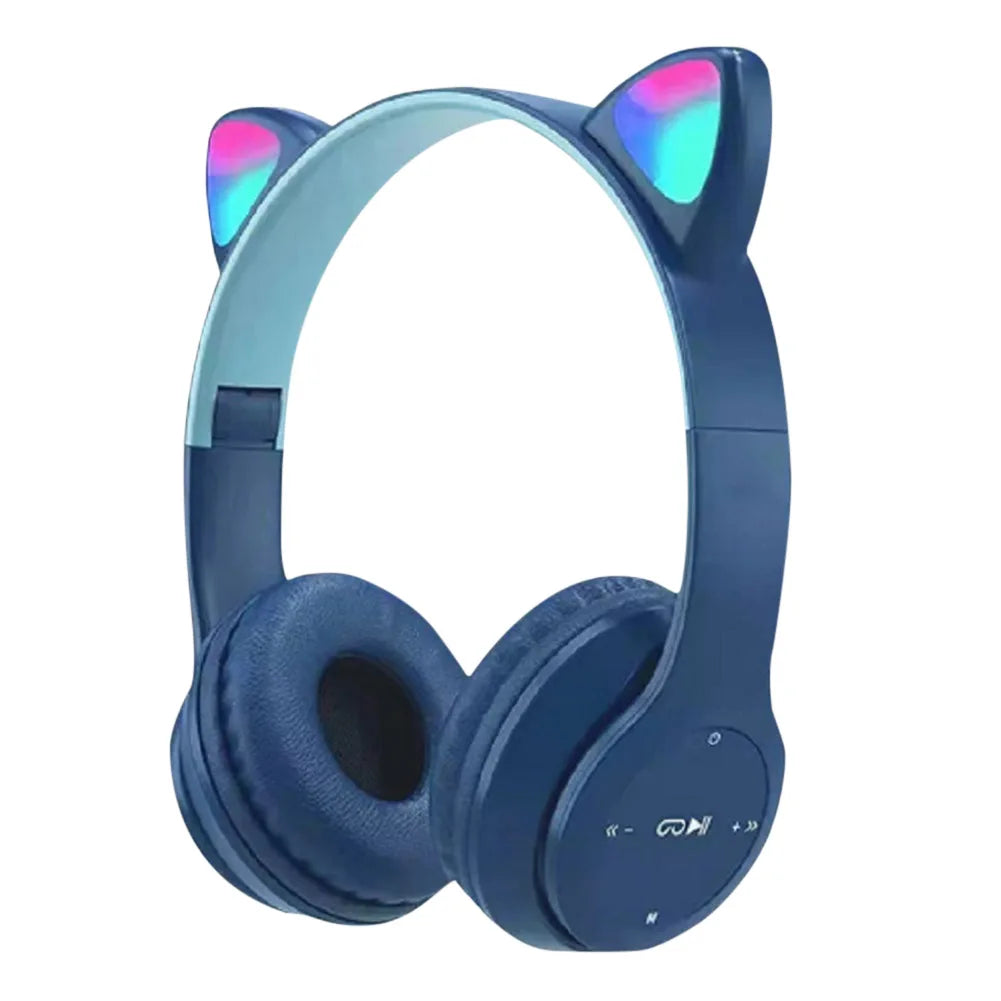 APWIKOGER Wireless Cat Ear Gaming Headset With Glow Light