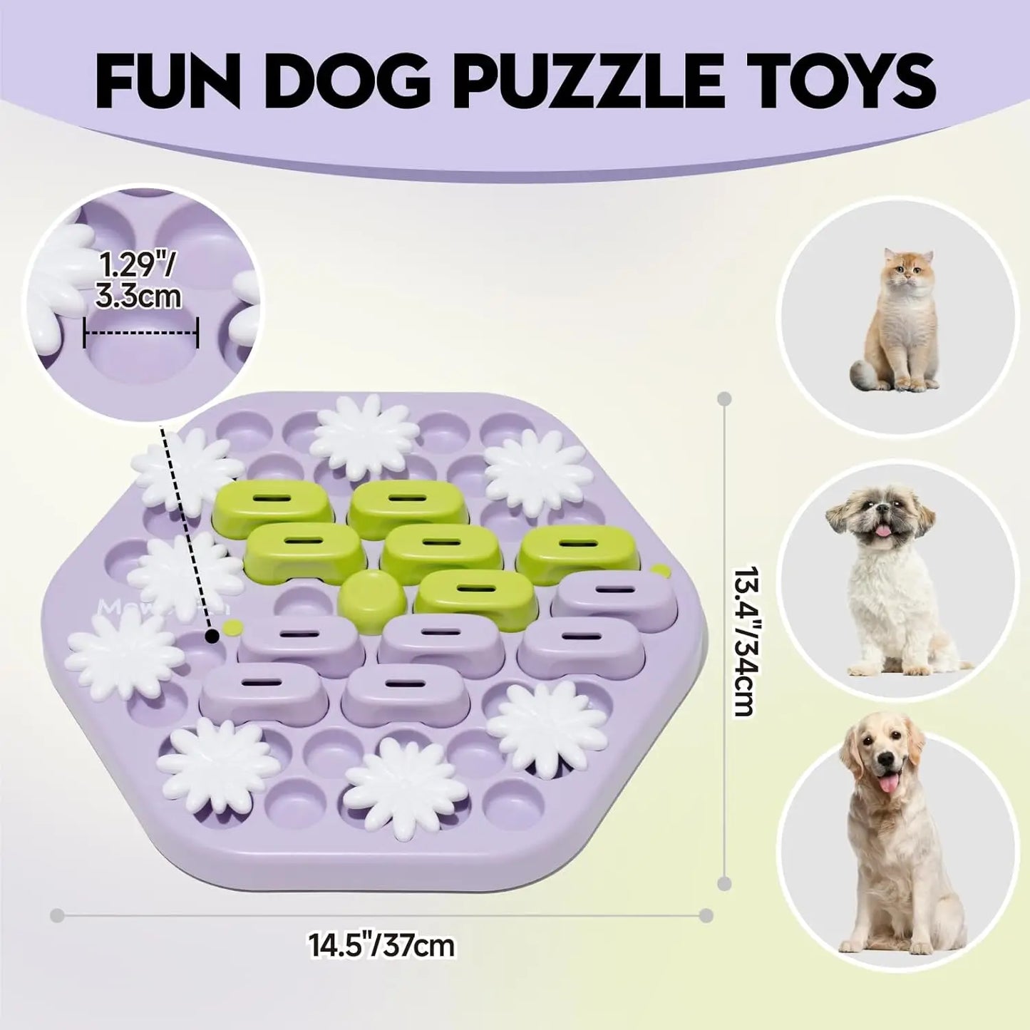 MewooFun Level 4 Dog Puzzle Toy Interactive Feeding Enrichment Toy for Smart Dogs All Breeds