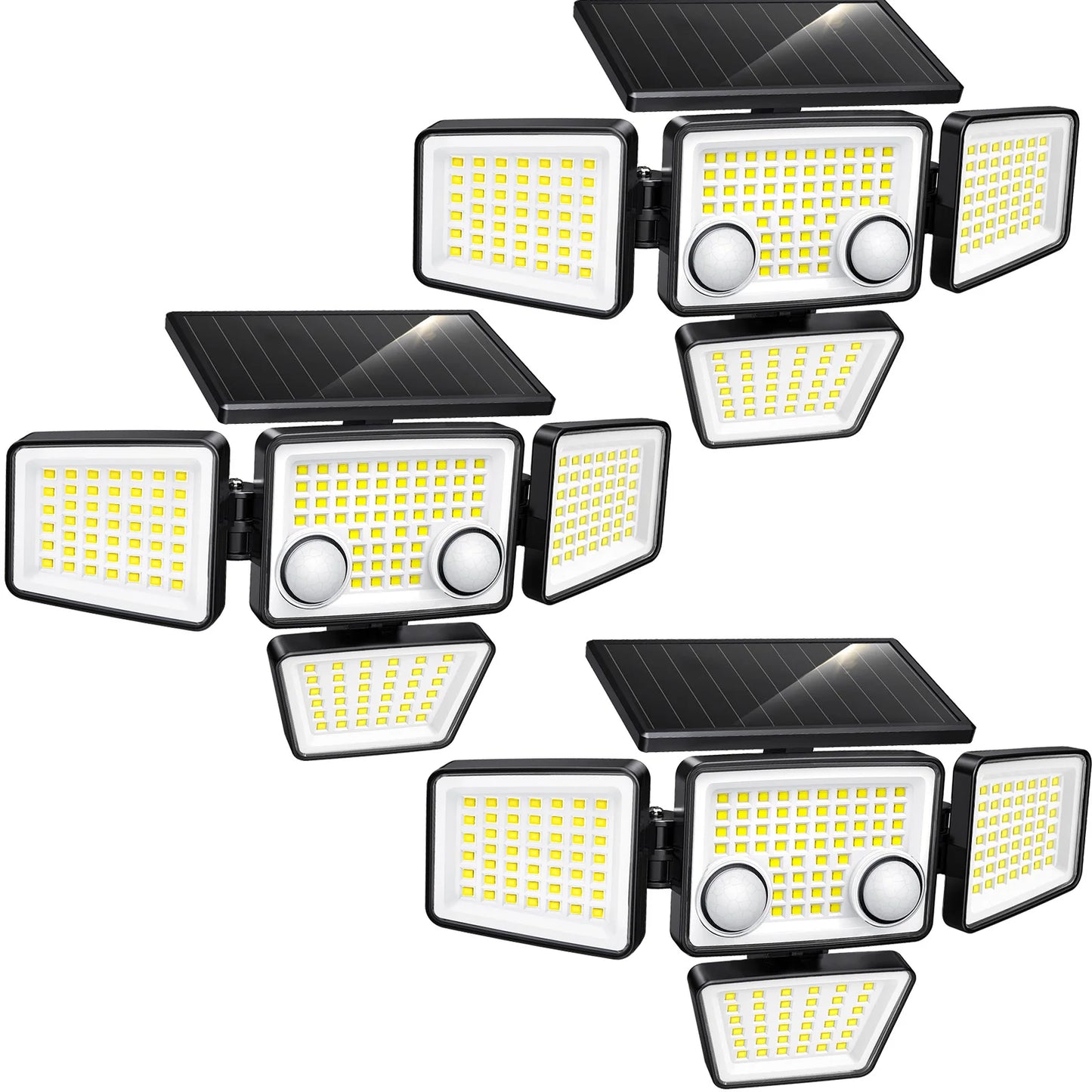 Solar Outdoor Motion Sensor Lights 3000LM 188 LED Flood Security Lights for Backyard Patio