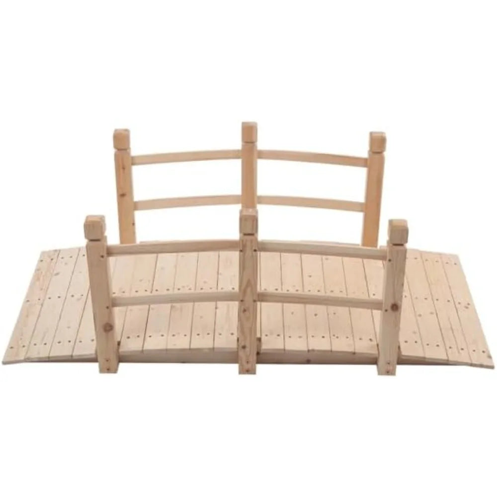 Hign-concerned Garden Arched Wood Bridge For Backyard Decor