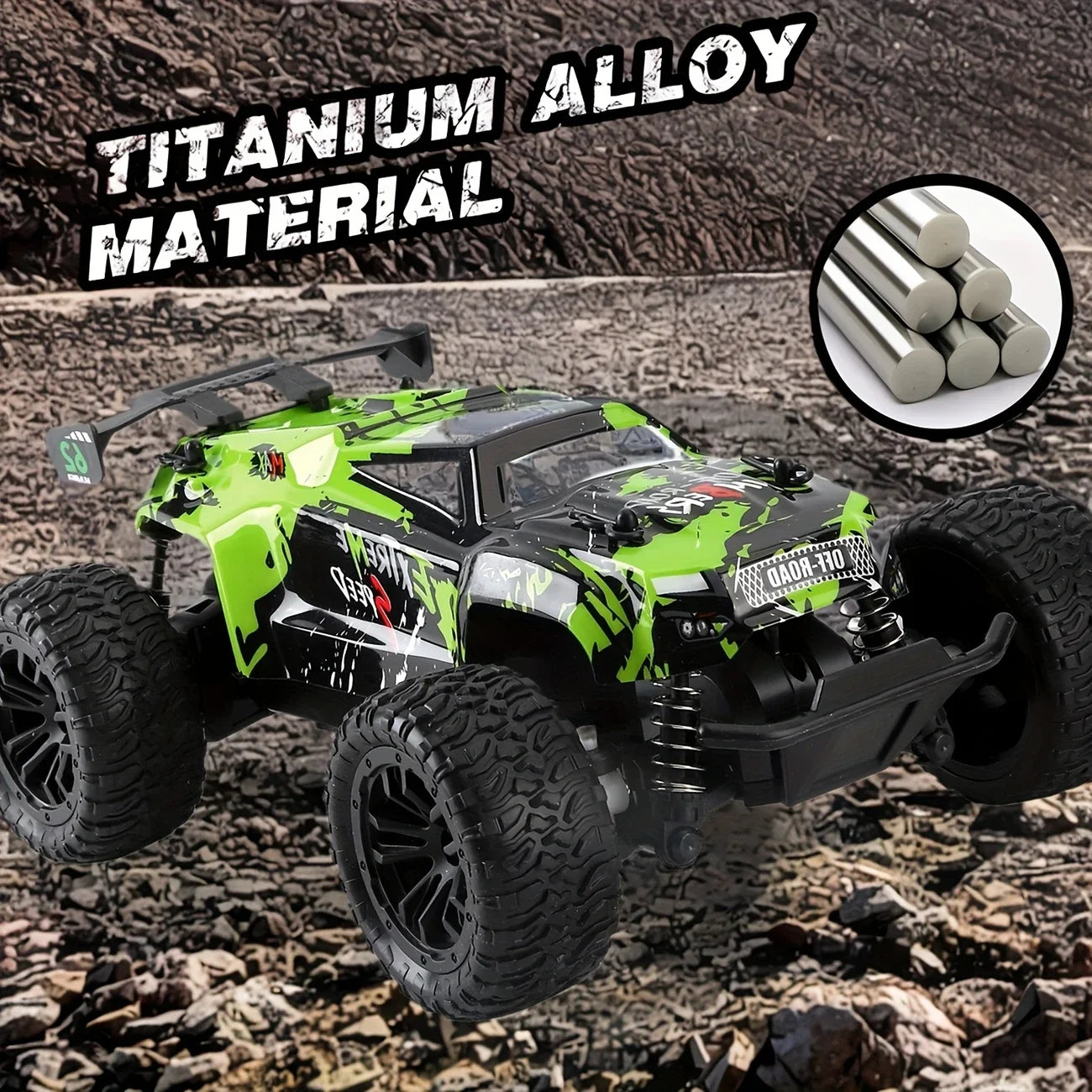 Off Road Toy Car 2.4GHz Remote Control All Terrain Durable Safe Design Fun Model for Children and Adults Gift for Boys