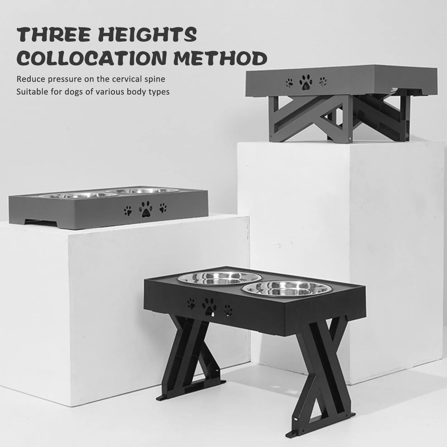 XuanUS Stainless Steel Elevated Dog Bowl Promotes Digestion