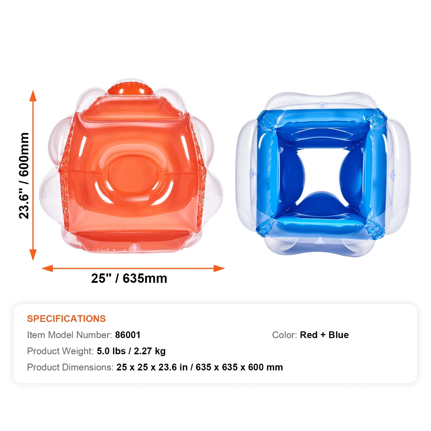 SucceBuy 2 Pack 2/3FT Inflatable Bumper Balls Body Sumo Zorb Balls for Kids and Teens Durable PVC Human Hamster Bubble Balls